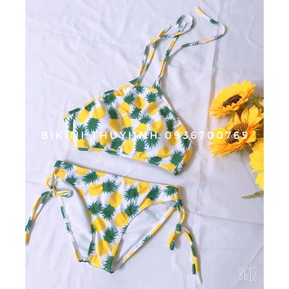 Set bikini yếm dứa quần buộc dây