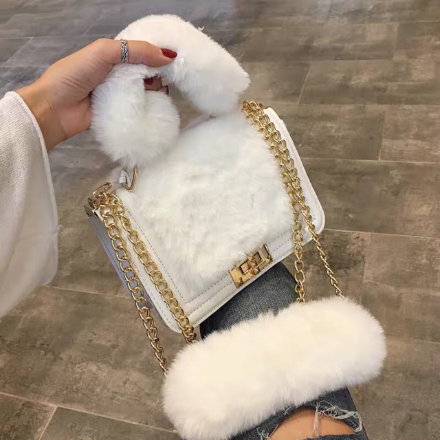 Túi xách lông nữ new