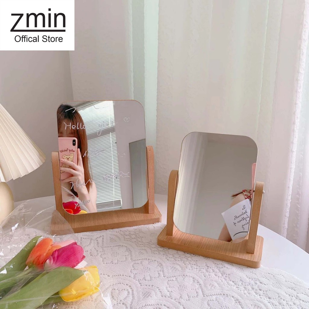 Gương trang điểm decor để bàn Zmin, thiếu kế thời trang chất liệu cao cấp - P040