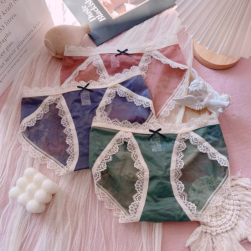 Quần Lót Nữ ❤️ Quần lót ren lưới cao cấp mềm mại kháng khuẩn sexy xuyên thấu gợi cảm QL19