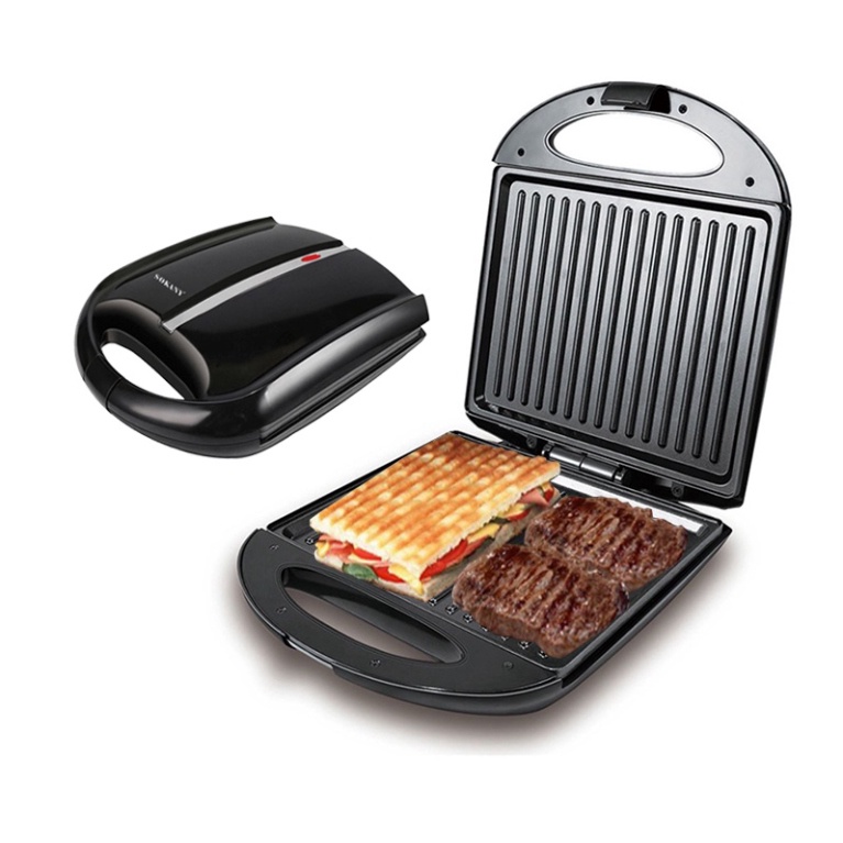 Máy nướng thịt BBQ, kẹp bánh mì đôi Sokany