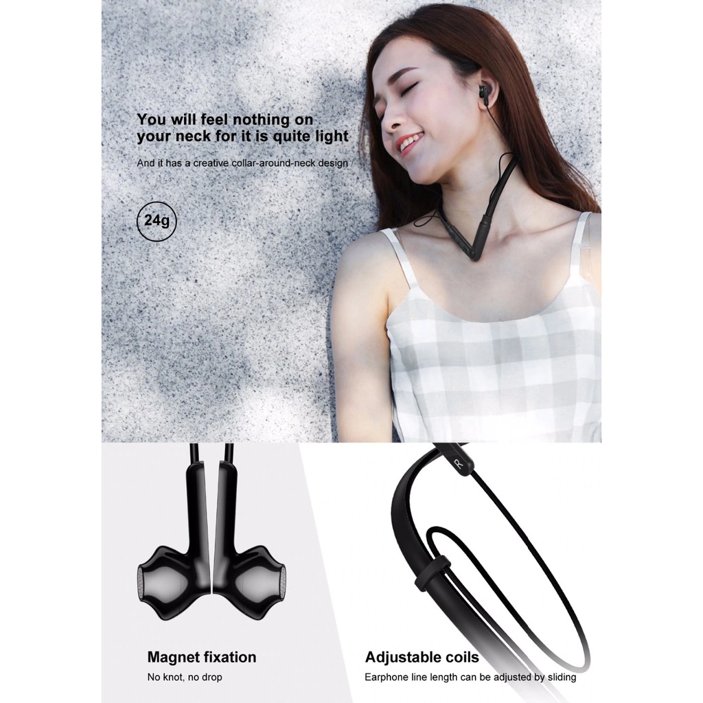 Tai nghe nhạc thể thao không dây bluetooth Baseus Encok Neck Hung Wireless Earphone S16