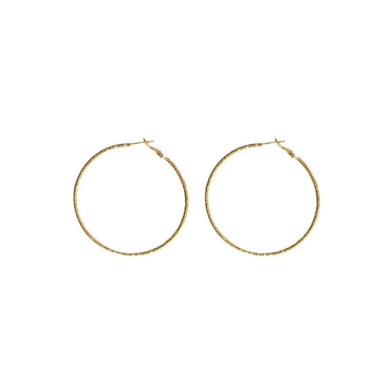 Bông Tai Bạc 925 Hình Tròn Lớn Độc Đáo / Khuyên tai