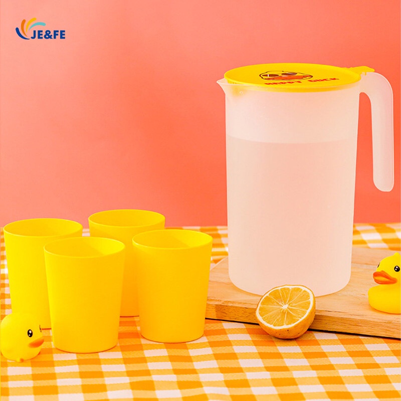 ONLY HOUSE Ấm Đun Nước Lạnh Bằng Nhựa Chịu Nhiệt Độ Cao Hình Vịt Vàng Nhỏ Phong Cách