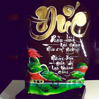 Đá thư pháp chữ đức