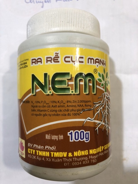 RA RỄ CỰC MẠNH N3M,NEM (hộp 100gr)