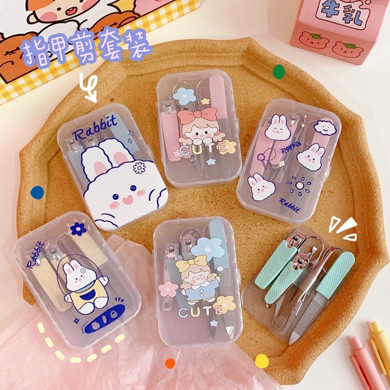 Bộ dụng cụ bấm móng tay 7 món xinh xắn