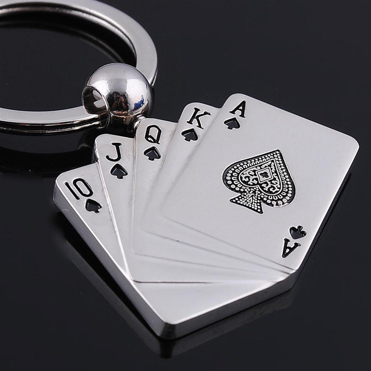 Móc khóa mặt hình các lá bài Poker độc đáo