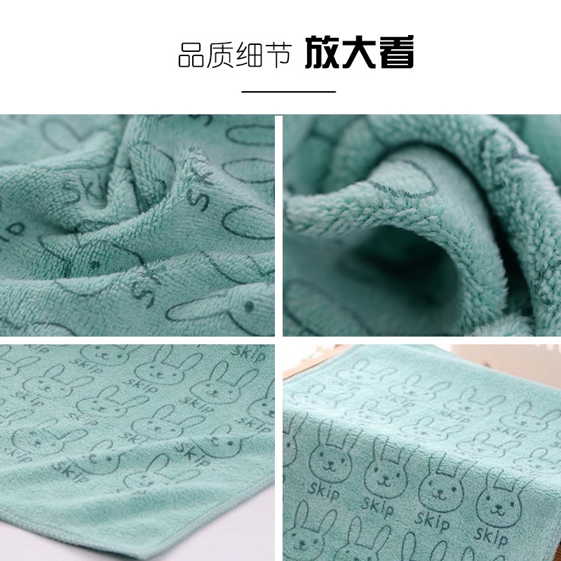 Khăn Lau Mặt Hình Vuông Bằng Sợi Microfiber Thấm Hút Tốt In Họa Tiết Hoạt Hình Xinh Xắn Cho Bé