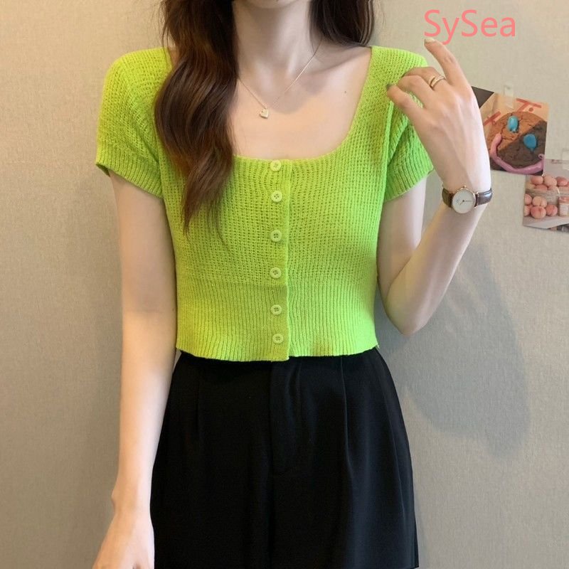 Áo Cardigan Dệt Kim Màu Trơn Thời Trang Mùa Hè Cho Nữ