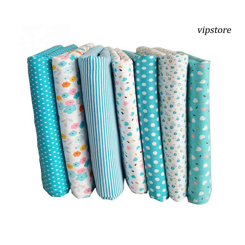 Set 7 Tấm Vải 25cmx25cm Họa Tiết Hoa Tự May Vá Đa Dụng Chất Lượng Cao