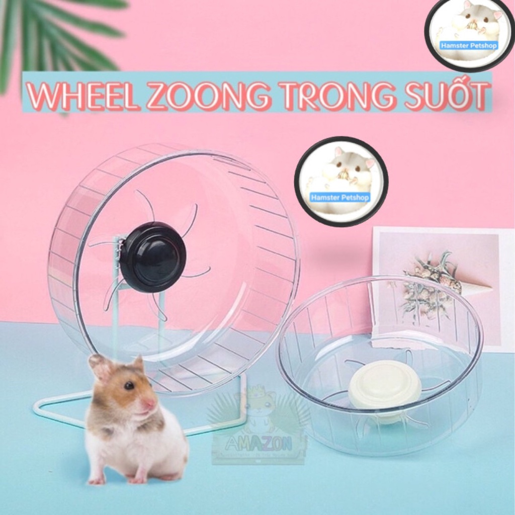 Wheel chạy mika cao cấp zoong cho hamster[ không kèm đế ]