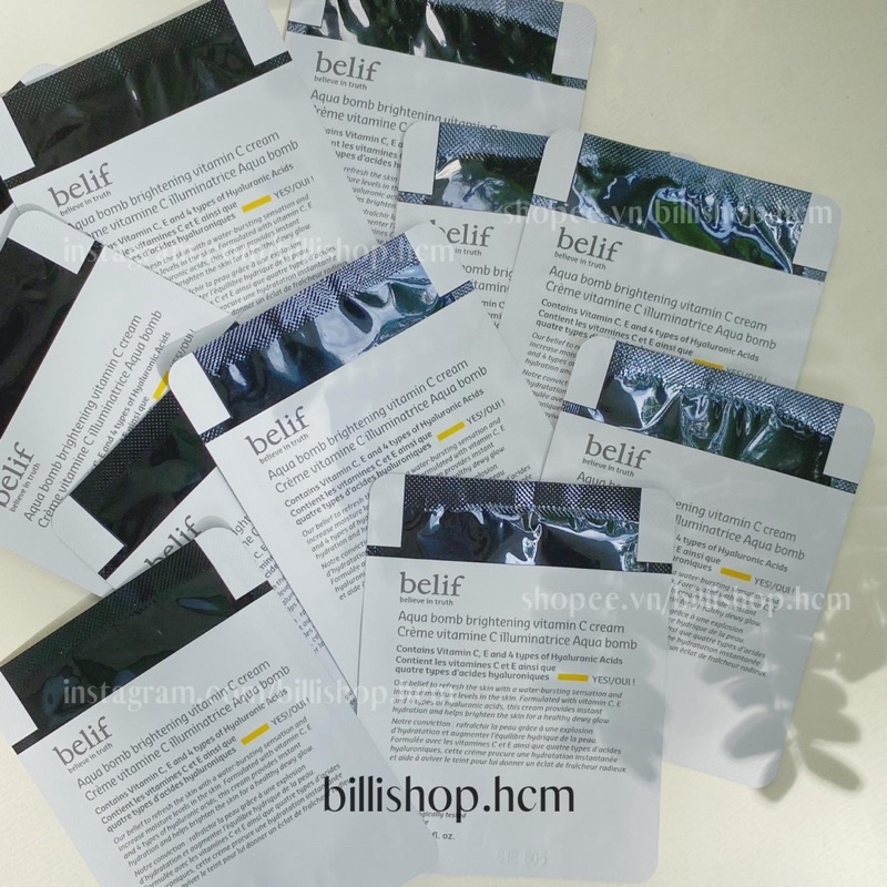 Sample 2ML - Kem dưỡng ẩm Belif Aqua Bom