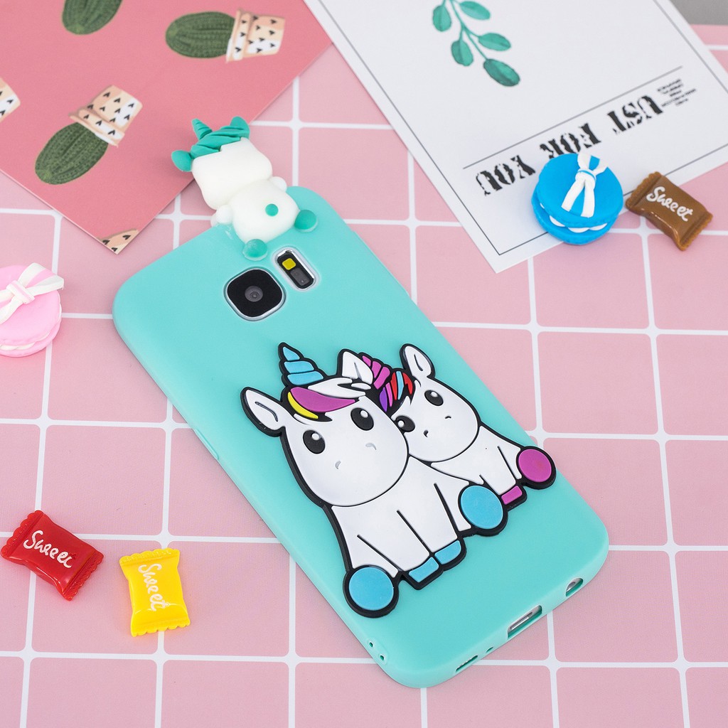 Ốp điện thoại họa tiết hoạt hình đáng yêu dễ thương từ silicon dẻo chống sốc đa năng cho Samsung S7 | BigBuy360 - bigbuy360.vn