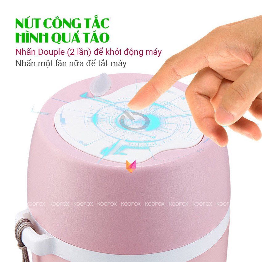 [HOT 2020] Máy Xay Sinh Tố Mini Cầm Tay OLOR Dung tích 400ML, Pin 4000mA, Quay 16000 vòng - PORTABLE JIUCE CUPS - KOOFOX