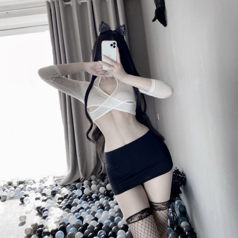 [Che tên] Cosplay nữ thư ký gợi cảm quyến rũ + quần chip G string | WebRaoVat - webraovat.net.vn