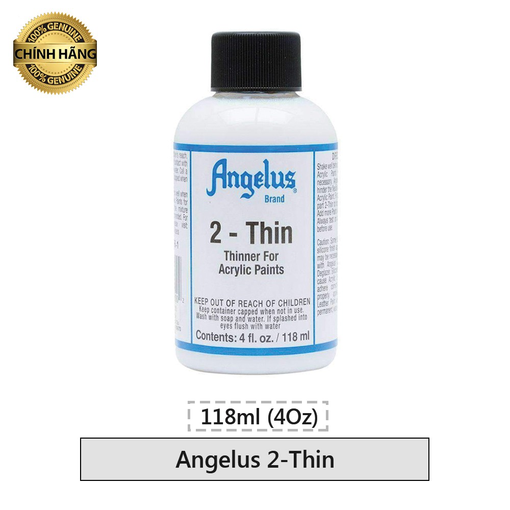 Dung môi pha màu Angelus 2-Thin (Pha loãng màu) – 118ml (4Oz)