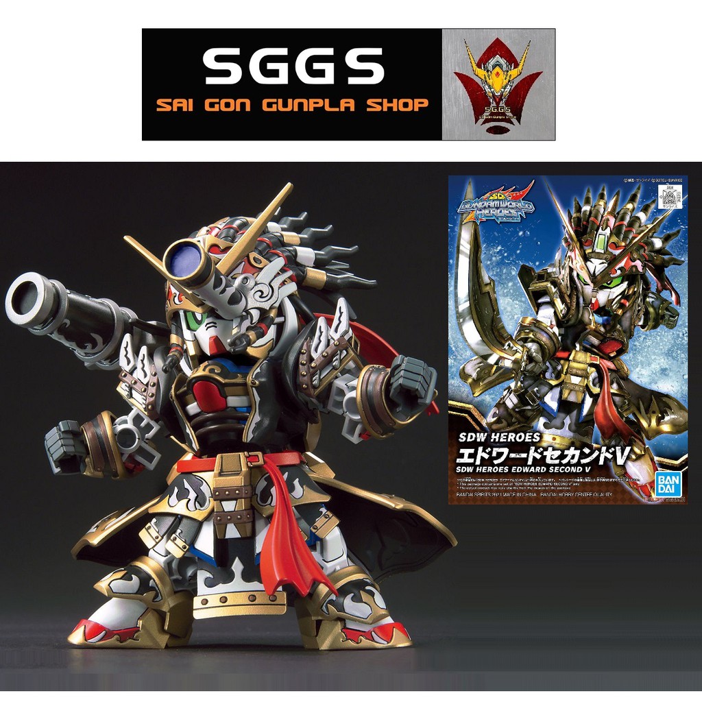 Mô Hình Gundam SD Edward Second V SDW Heroes Bandai Đồ Chơi Lắp Ráp