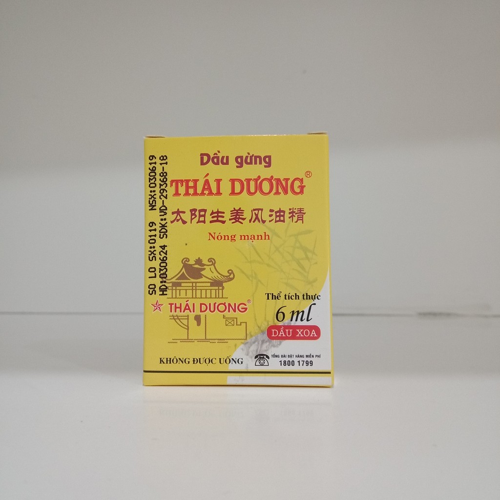 Dầu gừng Thái Dương 6ml