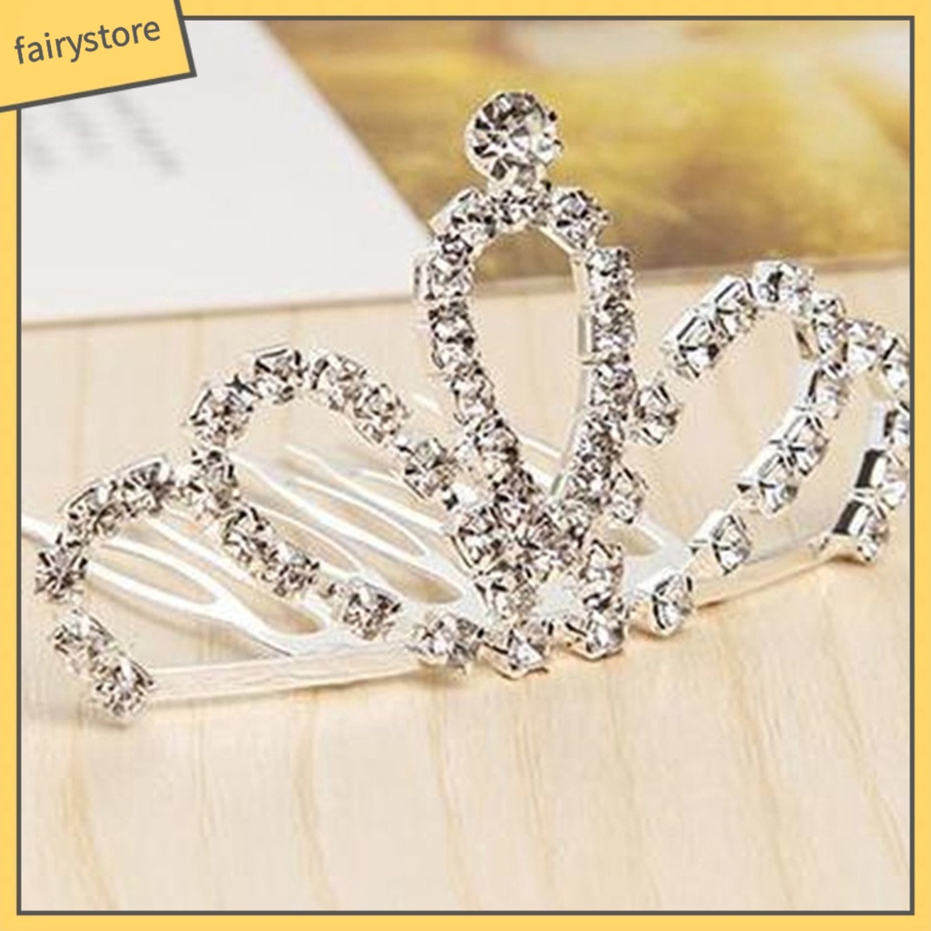 Vương miện cài tóc đính đá dễ thương cho bé