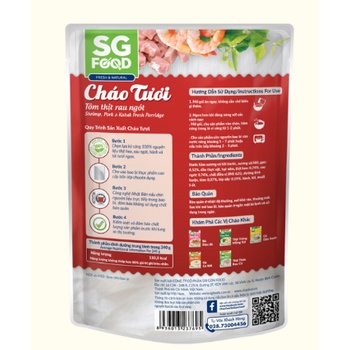 Cháo Tươi Tôm thịt rau ngót 240g