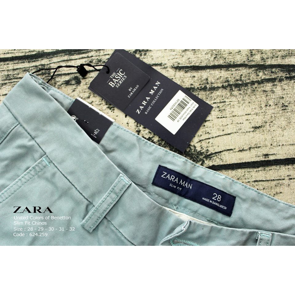 Quần Kaki Nam Zara Man slimfit