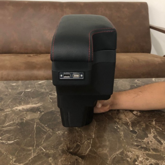 Sản Phẩm Hộp tỳ tay ô tô cao cấp Hyundai Accent và Kia Rio 2017-2019 tích hợp 6 cổng USB .