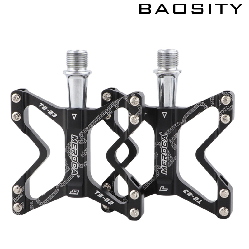 [BAOSITY]Bike Pedal Mountain Road Bicycle Flat Platform MTB Cycle 9/16\" Black