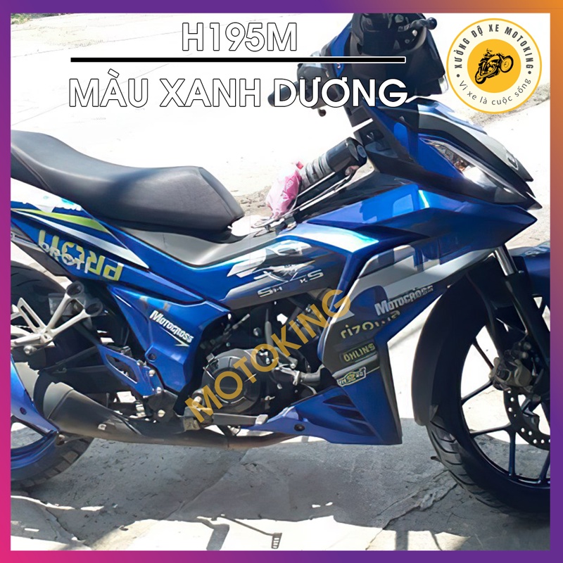 Sơn Samurai màu xanh dương Honda H195M - chai sơn xịt chuyên dụng dành cho sơn xe máy