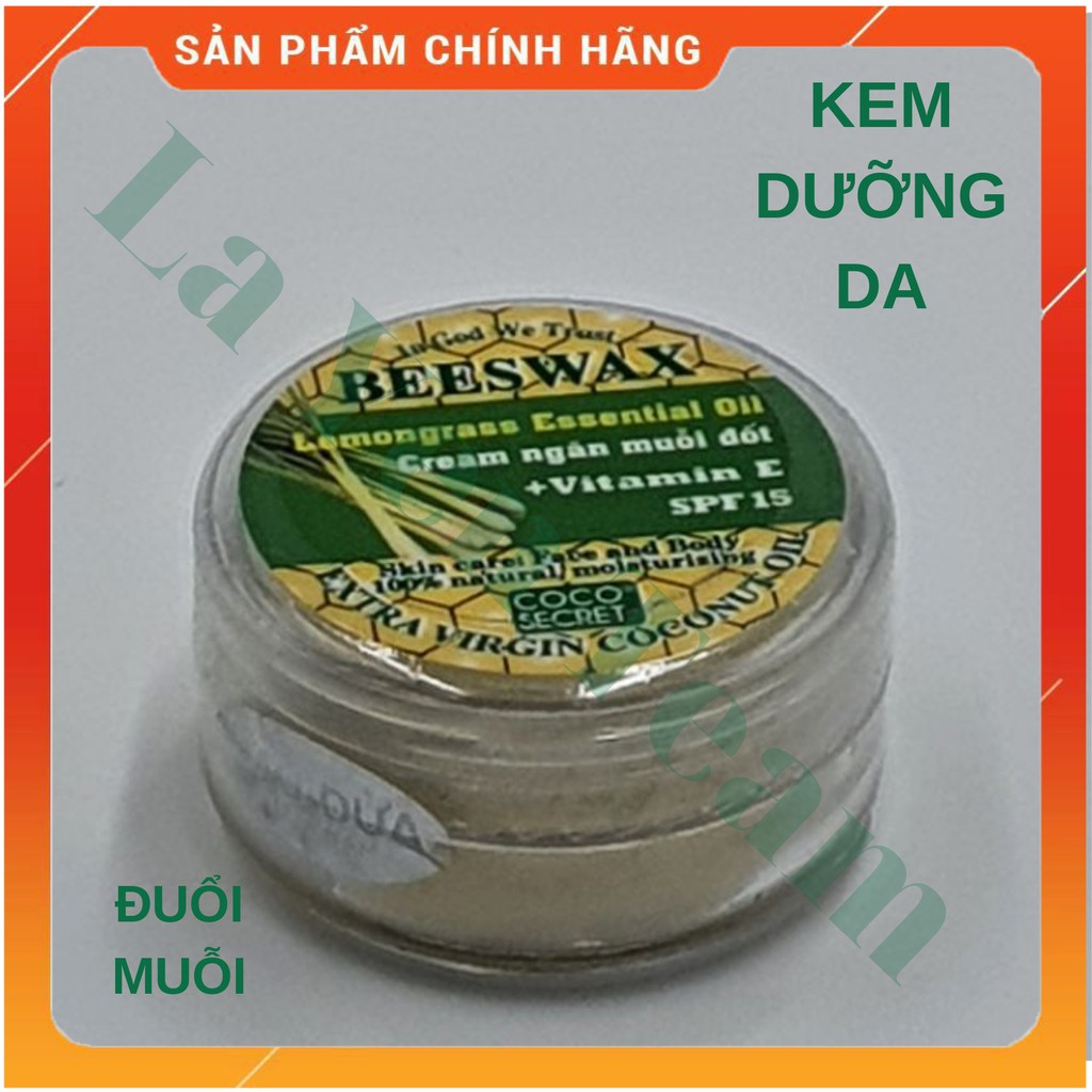 Kem Dưỡng Da Đuổi Muỗi Tinh Dầu Dừa Sáp Ong Tinh Chất Sả Chanh Coco Secret 20g