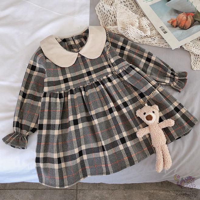 Đầm Kẻ Sọc Kiểu Hàn Quốc Thiết Kế Xinh Xắn Dành Cho Bé Gái