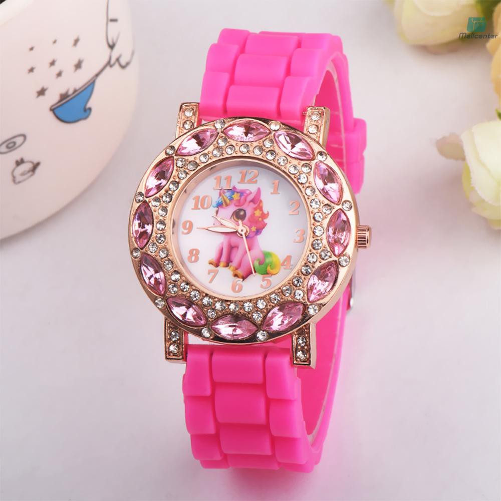 Đồng Hồ Nữ Dây Da Mặt Hình Động Vật Dễ Thương