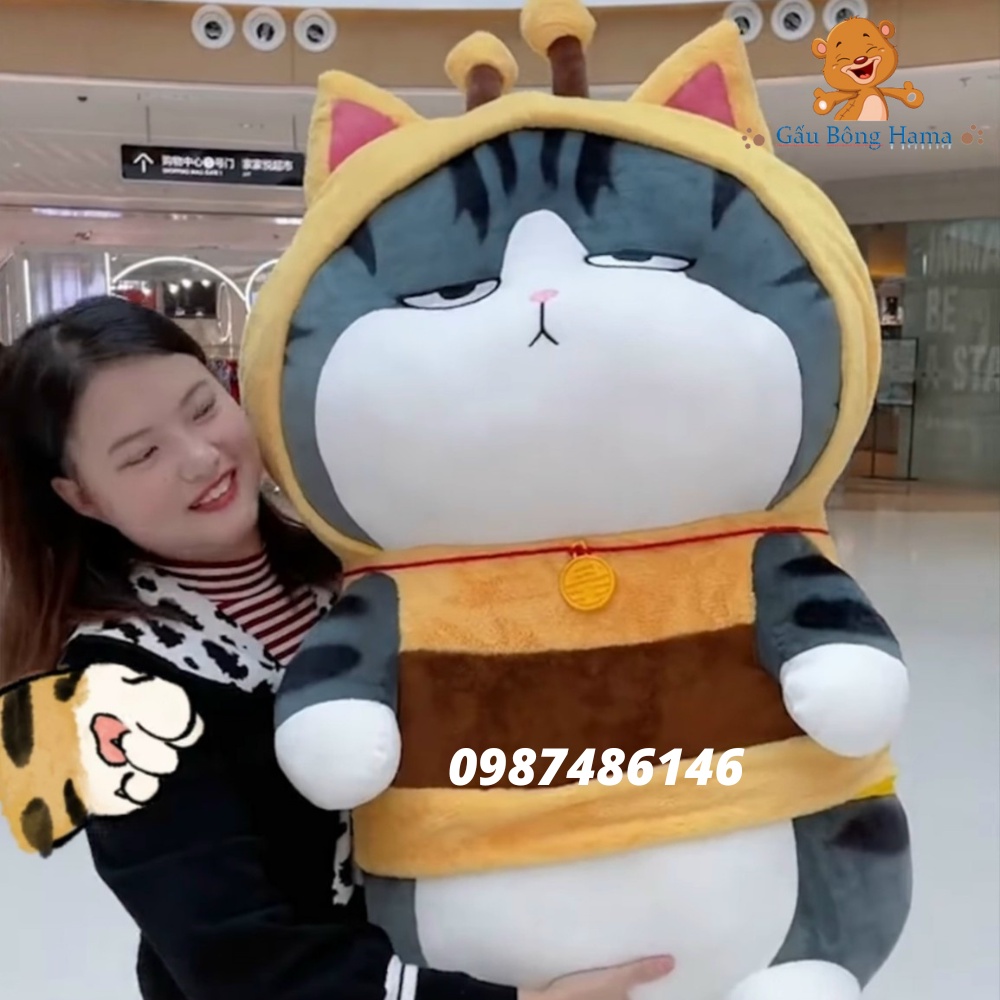 Gấu Bông Mèo Hoàng Thượng Cosplay Ong Cao Cấp