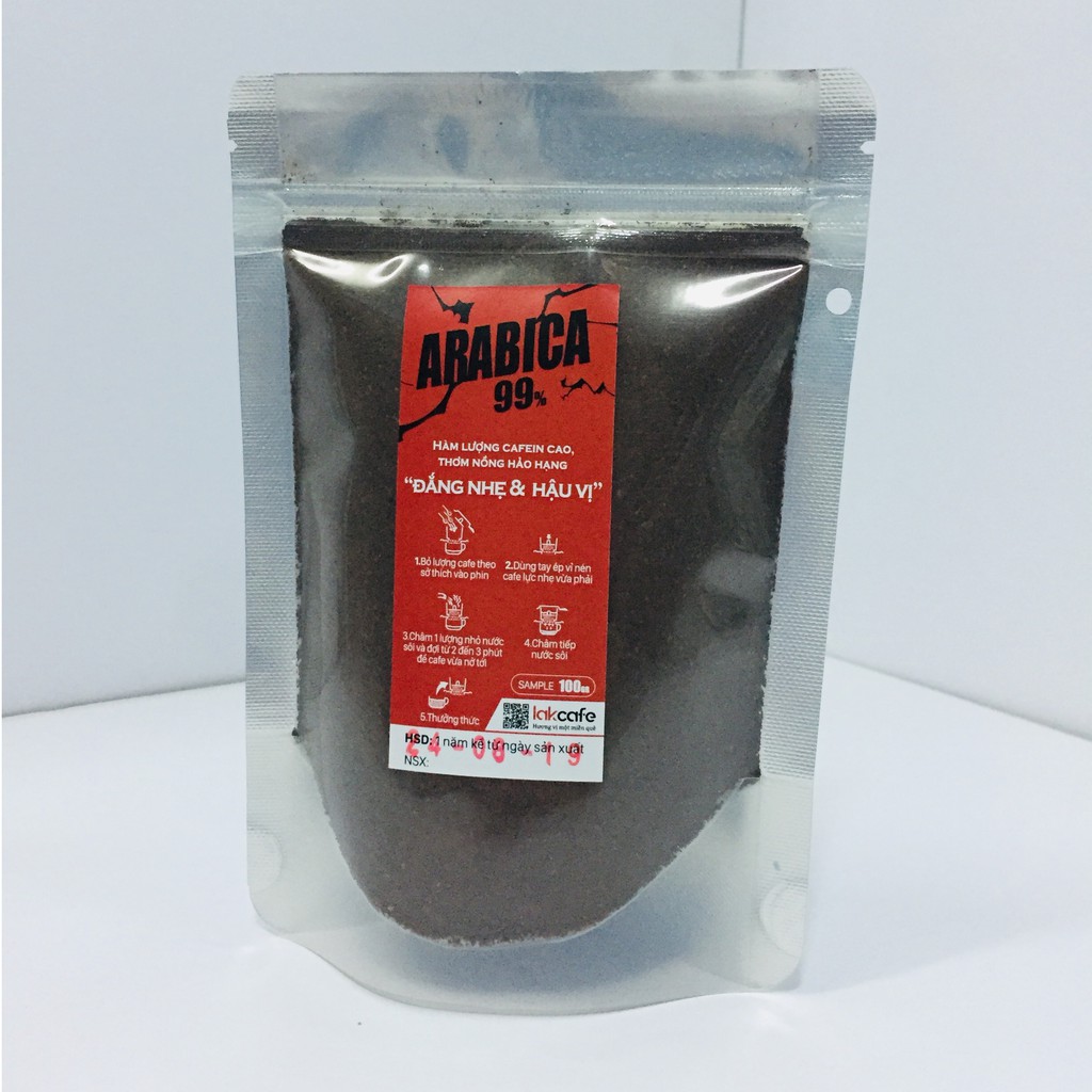 100gr Cafe Bột Arabica Nguyên Chất - Lakcafe Với Bí Quyết Nông Dân Dak Nông - Cafein Cao, Thơm Nồng, Đắng Nhẹ & Hậu Vị | BigBuy360 - bigbuy360.vn