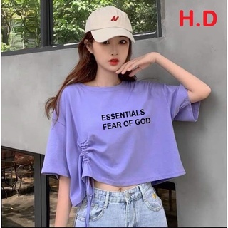 Áo croptop rút eo Essential Haiphuc