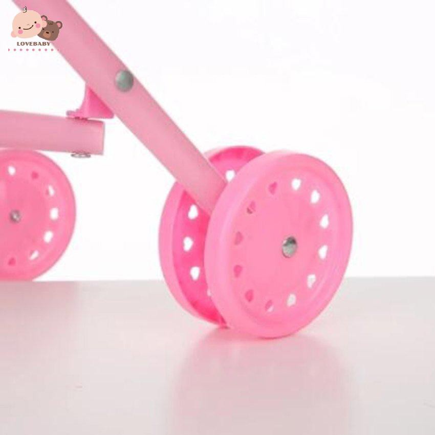 Đồ chơi xe đẩy em bé kèm búp bê 12 inch có thể gập lại làm quà cho bé