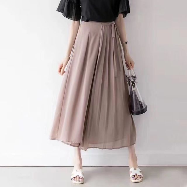 SẴN HÀNG | Quần giả váy voan chiffon, quần ống rộng culottes hàng Quảng Châu loại 1