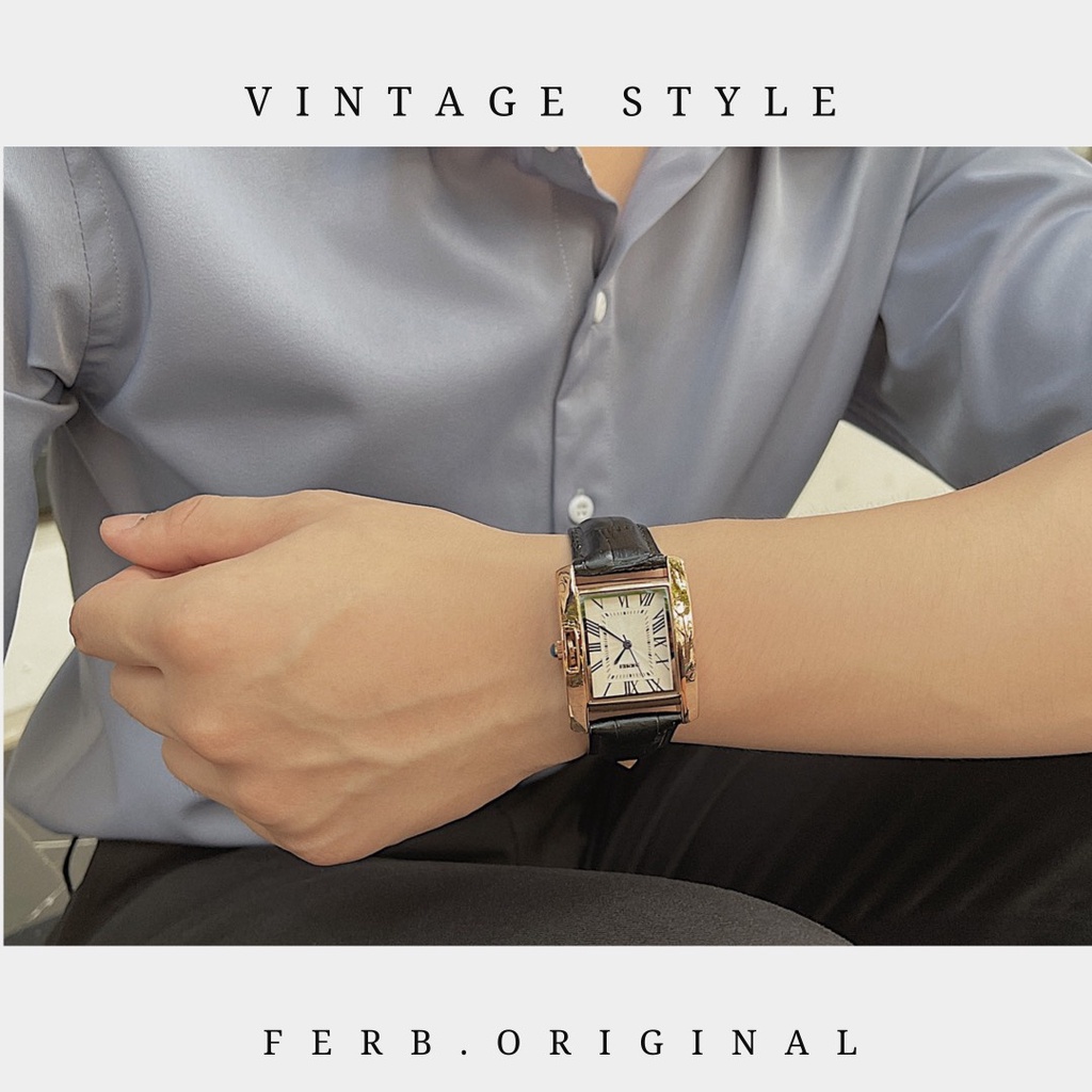 Đồng hồ nam mặt nhỏ cao cấp Chính hãng SKMEI doanh nhân công sở mặt vuông chữ nhật dây da bảo hành chính hãng