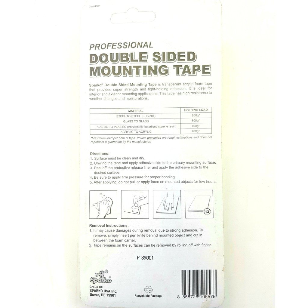 Băng keo 2 mặt cường lực Sparko 12mm x 1.5m