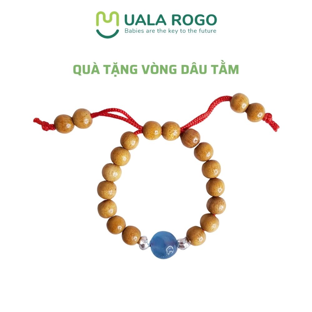 (GIFT) Vòng dâu tằm đá Uala rogo cho bé chống giật mình ngủ ngon không quấy khóc ban đêm ra mồ hôm trộm ngăn vía dữ