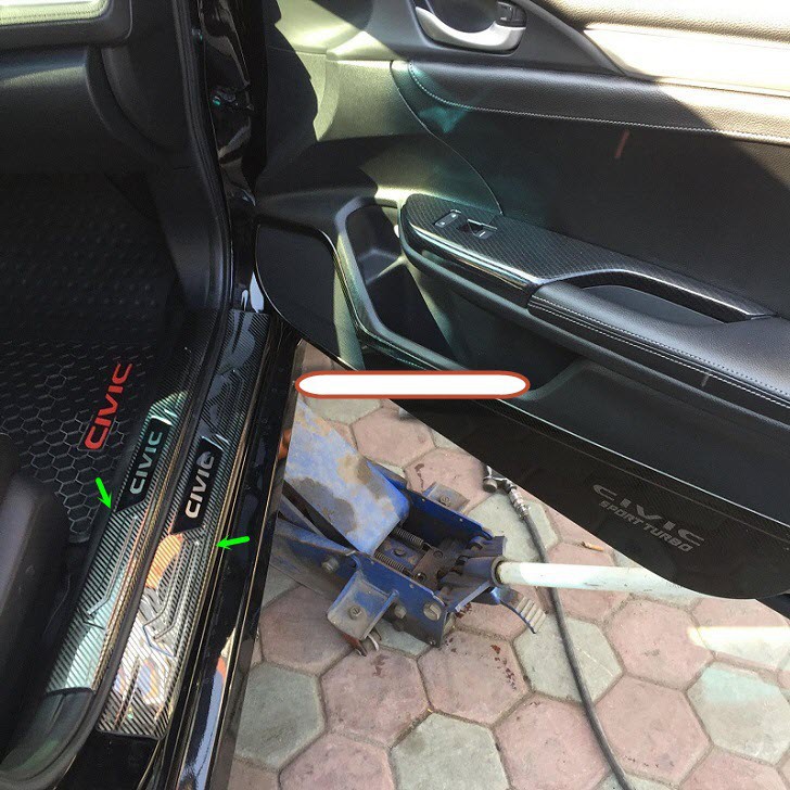 Ốp bậc cửa, bậc cốp Honda Civic 2017-2021 mẫu CARBON