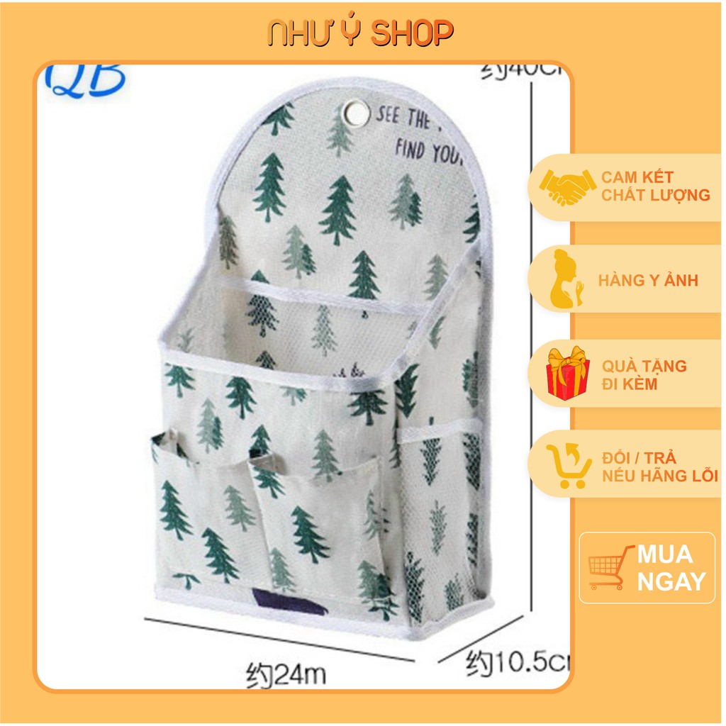 Túi Vải Chia Ngăn 3 Lớp Treo Tường Kèm Miếng Dán Đựng Đồ Đa Năng, Tiện Lợi ( Đồ gia dụng Như Ý )