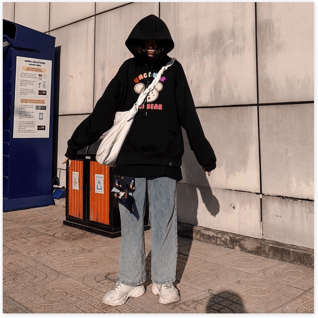 Áo hoodies mặt gấu form rộng to y hình XỊN XÒ , HOT HÈ 2021 THỜI TRANG KME FASHION