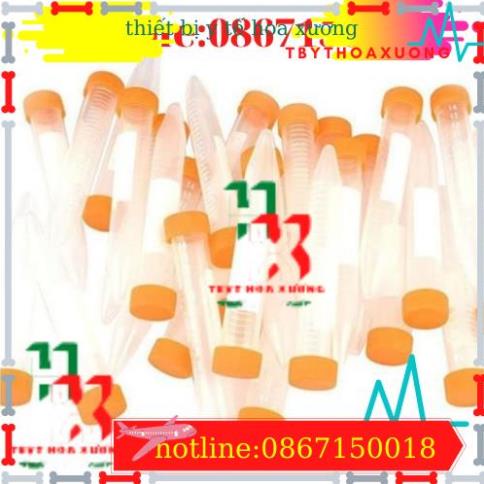 Bộ 20 Ống Ly Tâm 10ml -  Ống Falcon 10ml đáy Nhọn Nắp Văn Có Chia Vạch