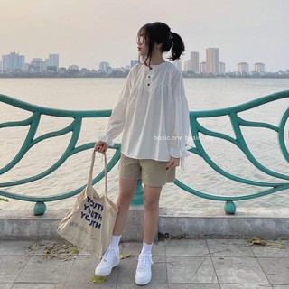 Áo sơ mi bánh bèo cúc kan0421