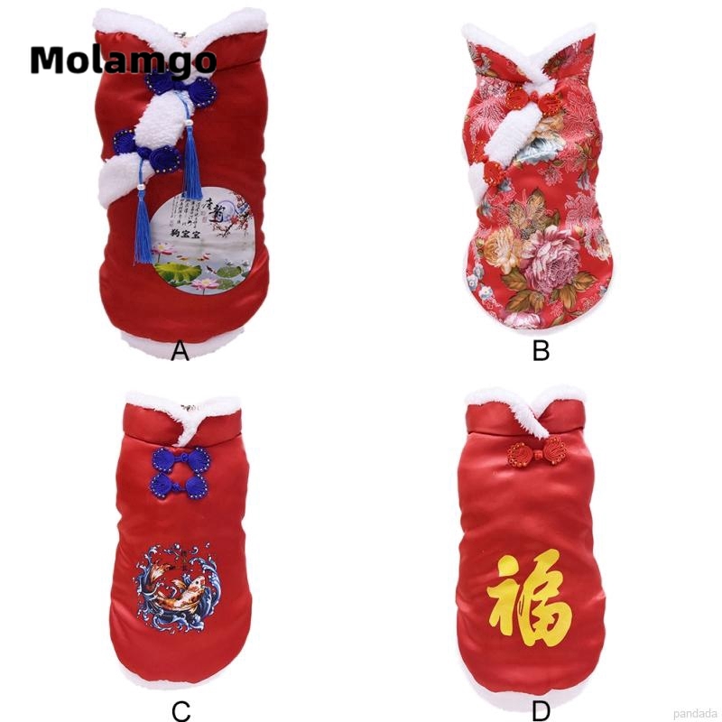 Áo khoác MOLAMGO giữ ấm mừng năm mới xinh xắn dành cho thú cưng