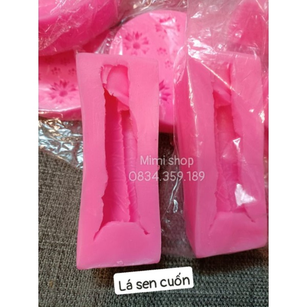 Khuôn silicon lá sen cuốn( kèm ảnh thật)