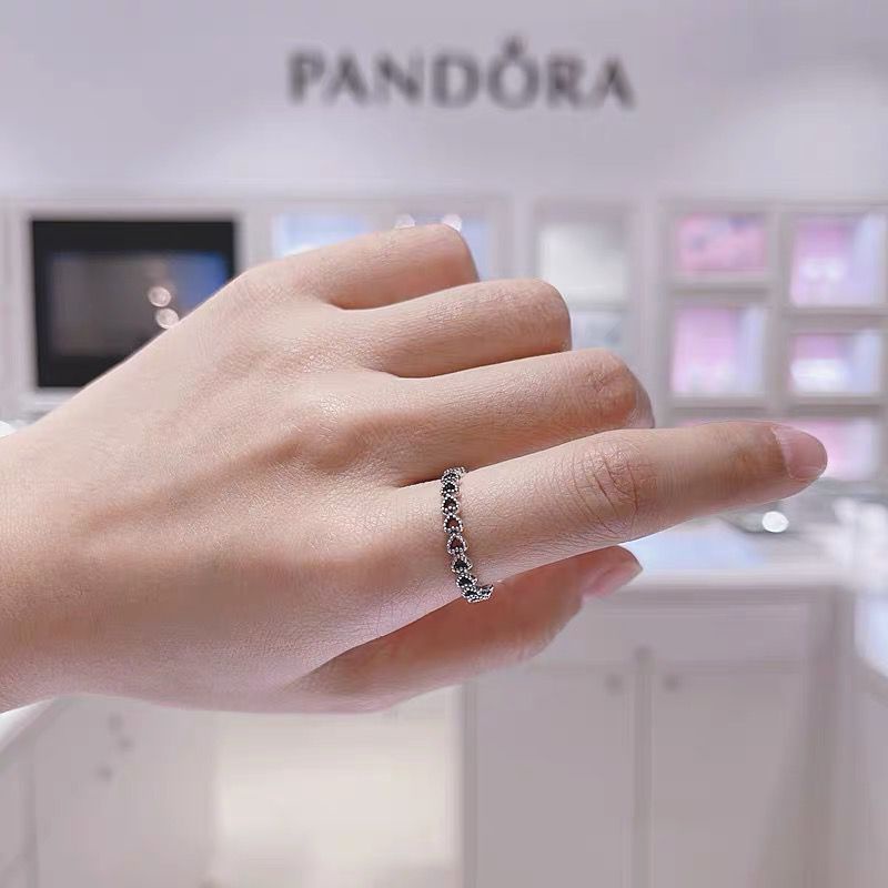 Nhẫn Mạ Bạc 925 Mặt Trái Tim Pandora