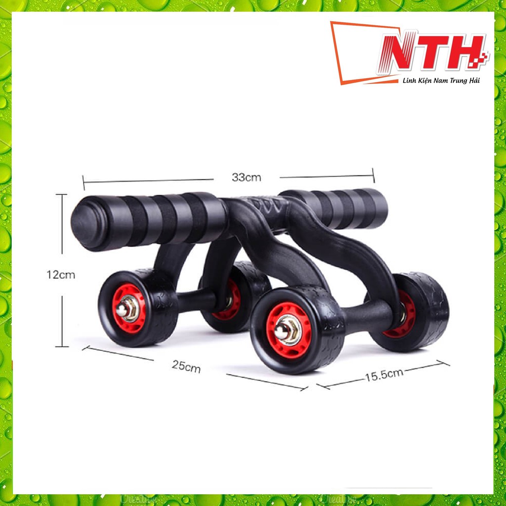 Con lăn tập cơ bụng 4 bánh