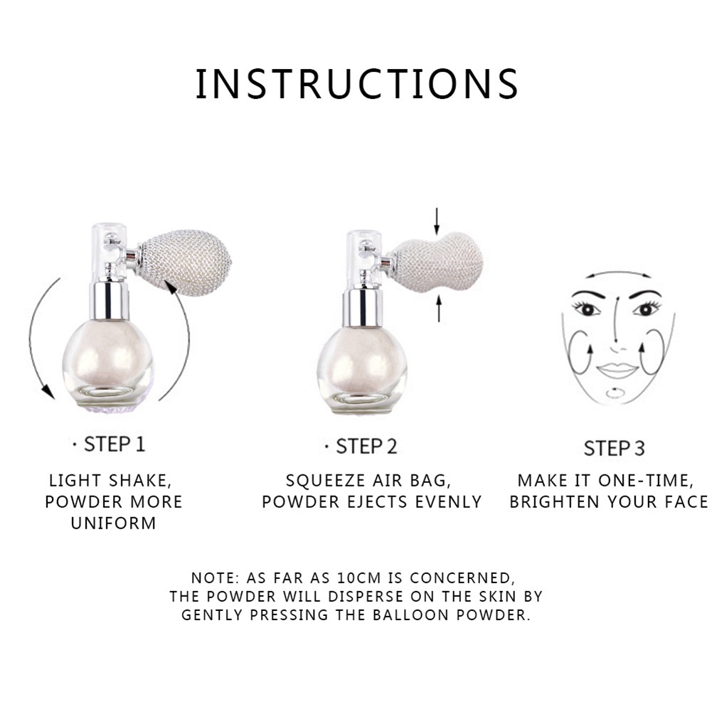 [Hàng mới về] Phấn bắt sáng trang điểm dạng xịt ánh nhũ lấp lánh thời trang